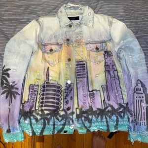 Airbrushed Hollywood Denim jacket